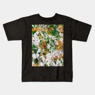 Abstract marble texture fluid art design Kids T-Shirt